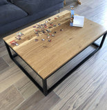 Mesa de roble natural para salón interiorismo