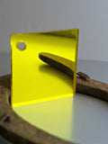 Acrylique miroir jaune 3 mm