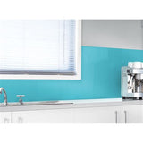 deocración interior cocina baño azul acrílico